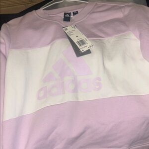 Adidas Light purple and White Crewneck